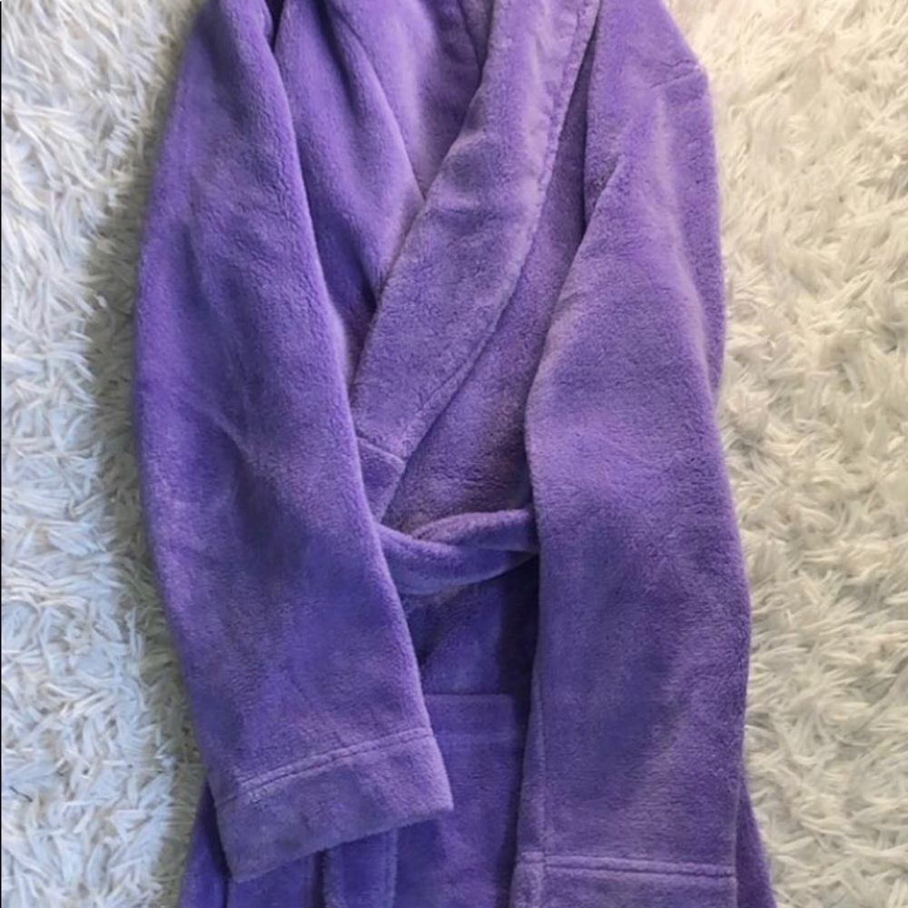 Purple fluffy robe